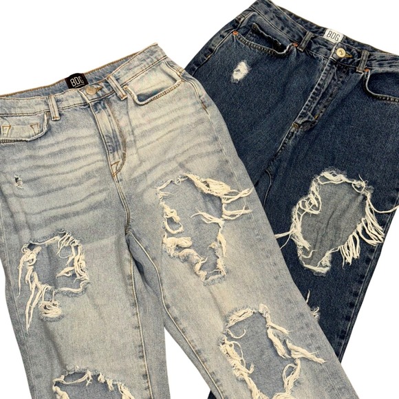 BDG Denim - BUNDLE OF 2 PAIR - BDG Urban Outfitters Mom‎ High-Rise Ripped Jeans Size 26